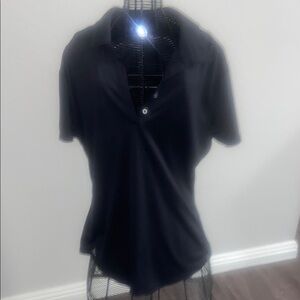 Adidas Black Fitted Short Sleeve Polo Shirt
